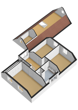 Floorplan - De Wiek 23, 3774 SH Kootwijkerbroek